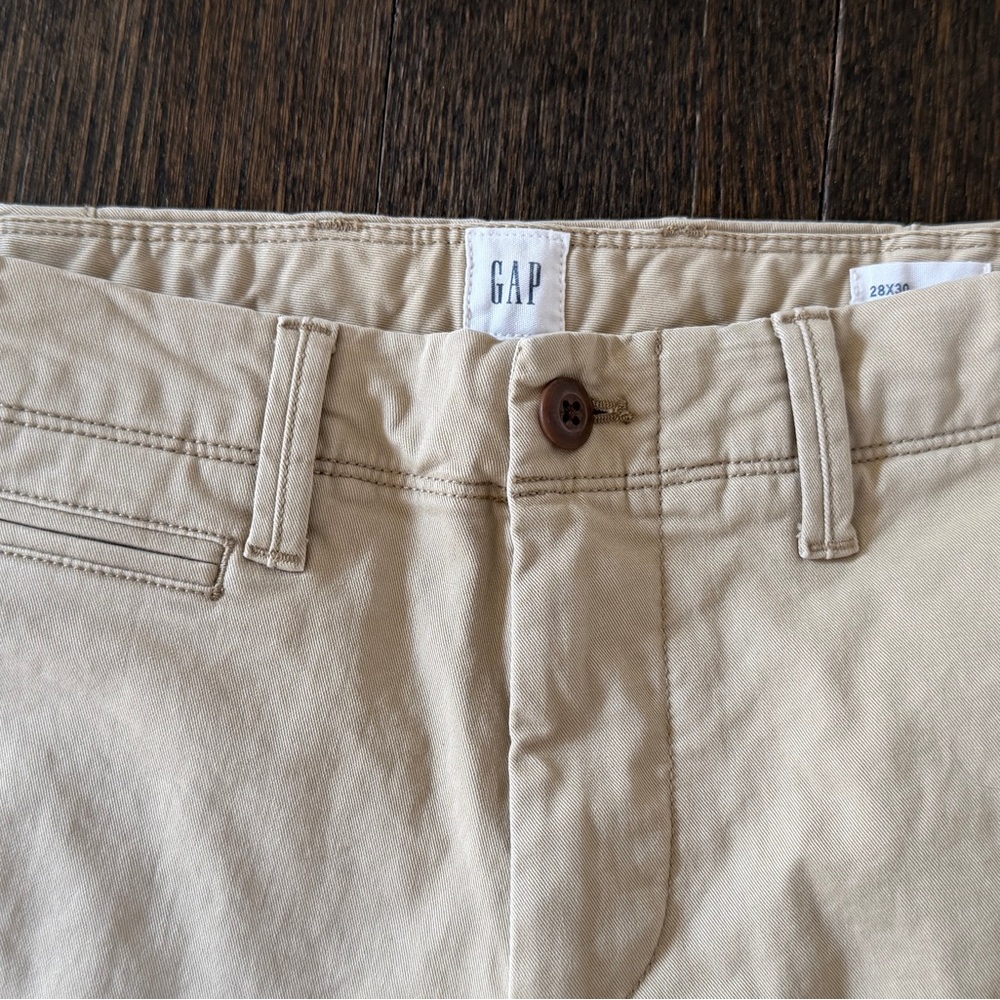 GAP Light Khaki Casual Trousers 28 x 30 - Picture 2 of 6